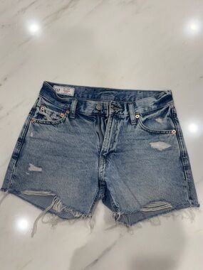 GAP Distressed Light Wash Denim Cutoff Shorts